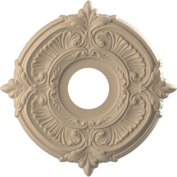 Ekena Millwork Attica PVC Medallion (Canopies up to 5"), 13"OD x 3 1/2"ID x 3/4"P, UltraCover Satin Smokey Beige CMP13ATGBE - main